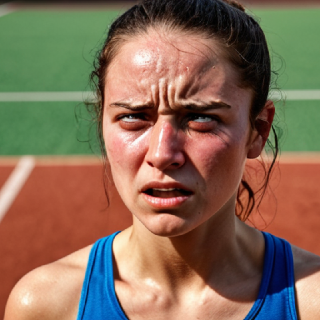 **Prompt:** A determined athlete, male or female, mid-action on a vibrant sports field or court, with a background hinting at past struggles or intense training. Sweat on their brow, eyes conveying deep emotion &ndash; a mix of grit, vulnerability, and eventual triumph. The scene should evoke a powerful human story of overcoming adversity and resilience, focusing on authentic expression and relatable human spirit. Cinematic lighting, realistic style, strong emotional depth.