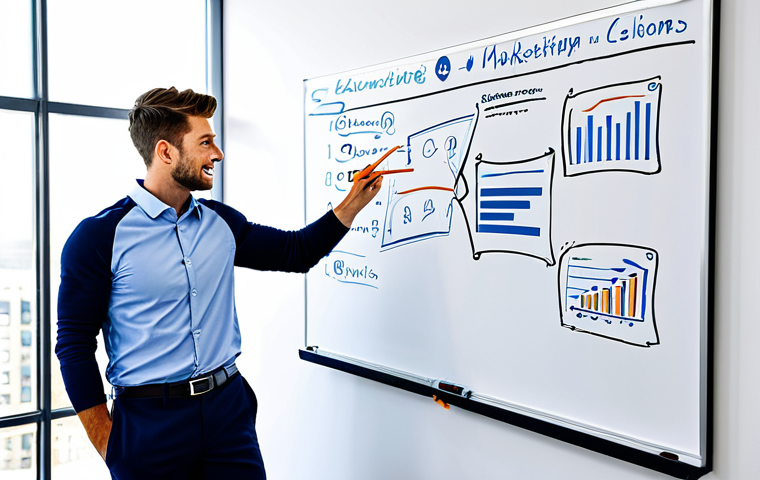 Passionate Sports Marketer**

A young, enthusiastic sports marketer in a modern office, fully clothed in appropriate business attire, passionately brainstorming ideas on a whiteboard filled with sports imagery and marketing plans. Safe for work, professional setting, perfect anatomy, well-formed hands, natural pose, appropriate content, family-friendly.

**