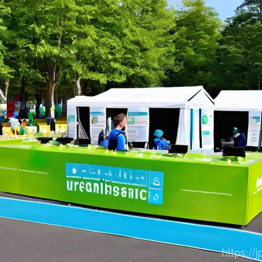 스포츠마케팅에서의 지속 가능한 전략 설계 - Eco-Conscious Marathon Hydration Station**
A vibrant and energetic scene at a marathon hydration st...