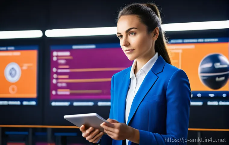 스포츠마케팅 전문가의 개인 브랜드 전략 - **Prompt:** A dynamic, bright image of a professional woman (20s-30s, wearing smart casual sports-th...