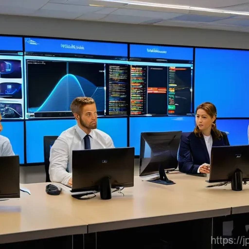 스포츠마케팅에서의 위기 관리 전략 - **Image Prompt 1: Proactive Crisis Monitoring Center**
    "A team of diverse professionals, includi...