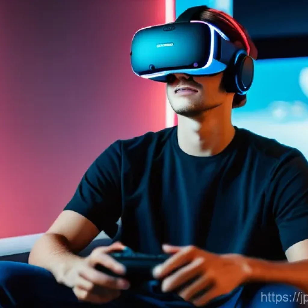 스포츠마케팅과 관련된 주요 기술 트렌드 - **Prompt 1: VR/AR Immersive Sports Viewing Experience at Home**
`A young adult (gender-neutral, ...