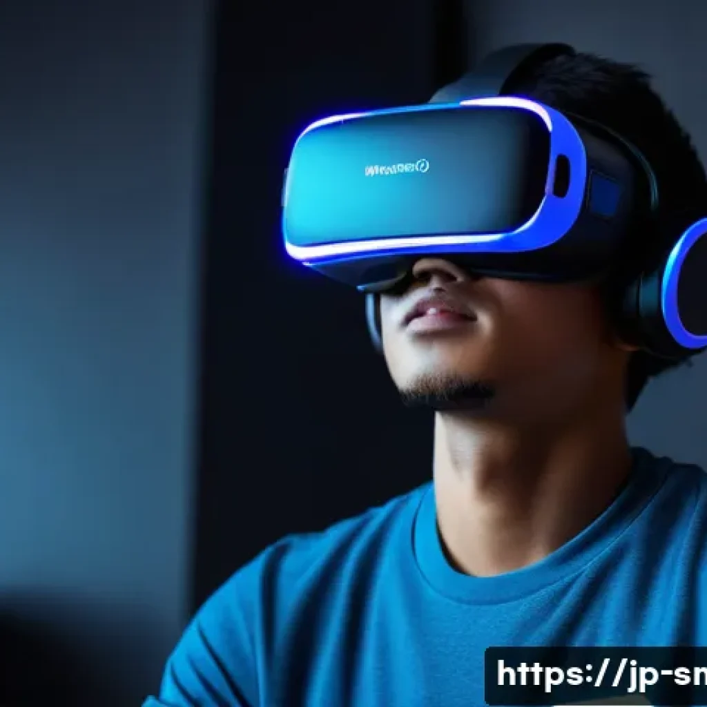 스포츠마케팅에서의 창의적 문제 해결 방법 - **Prompt: "Dynamic Fan Engagement: VR Immersion"**
"A young person, approximately 16-18 years ol...